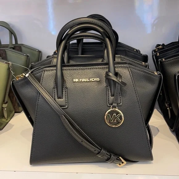Michael Kors Avril Small Satchel Crossbody Black